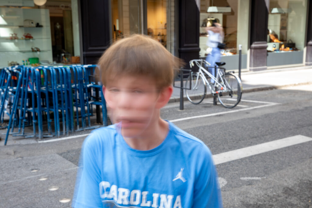 teaching Keegan about slow shutter speed